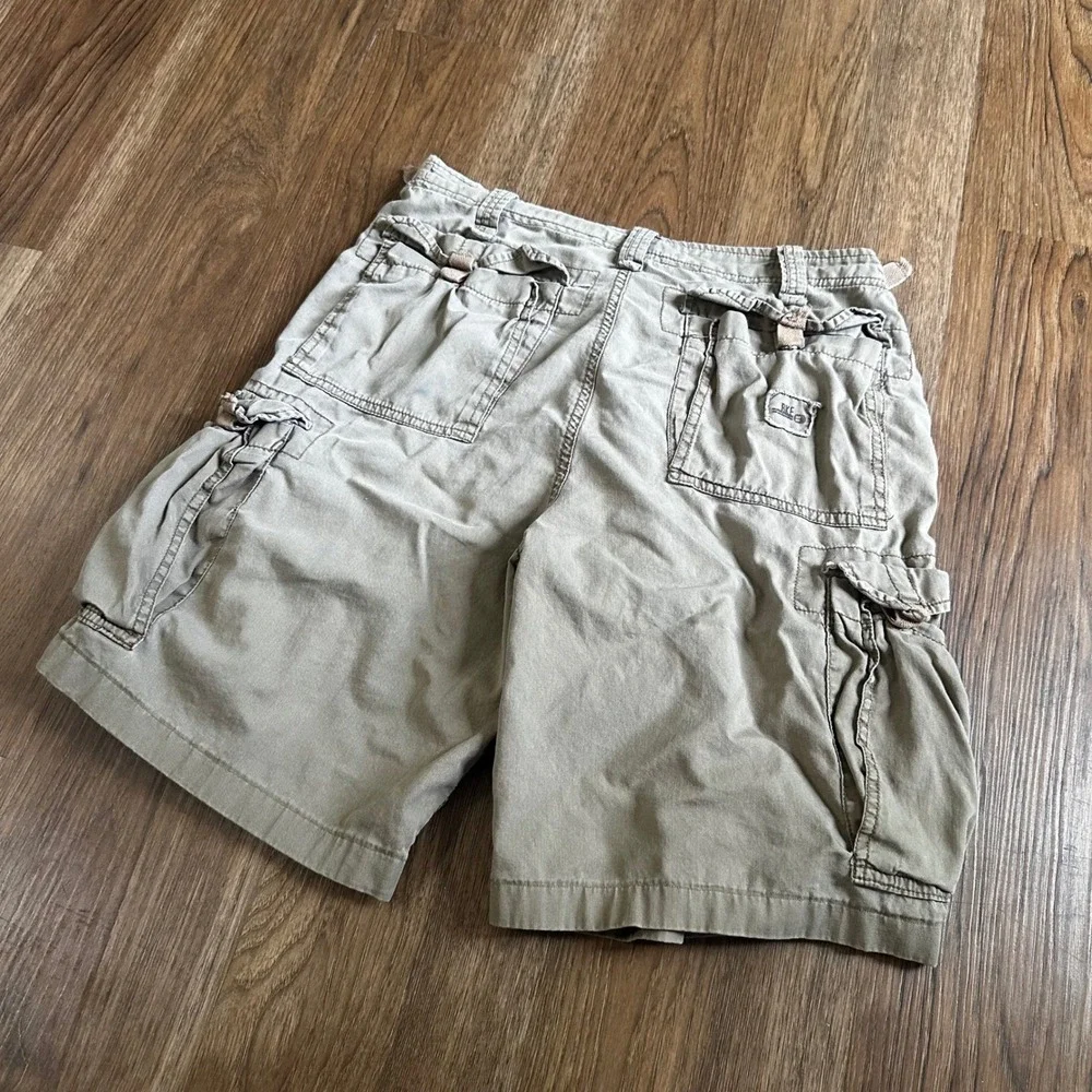 BKE Balboa Cargo Shorts Mens 32 Khaki Tan Good Relaxed Fit Multi Pocket Utility